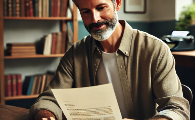 Pastor Reading an Email